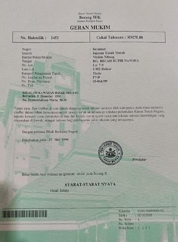 Tanah Comey Luas 2 Ekar 400 depa Rapat JaLan...!!! 1