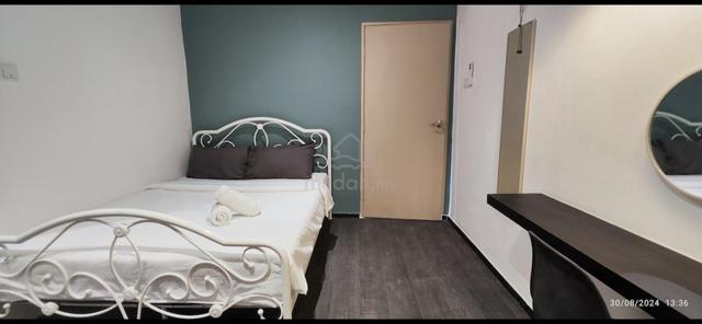 Fully furnished room with bathroom and aircond attached. 1