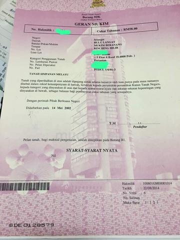 Freehold Land Malay reserve Kg Rinching Hilir,Beranang 1