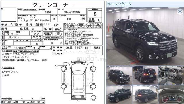 5A BLACK SEAT 2023 Toyota LANDCRUISER 3.4 ZX FULL - 2