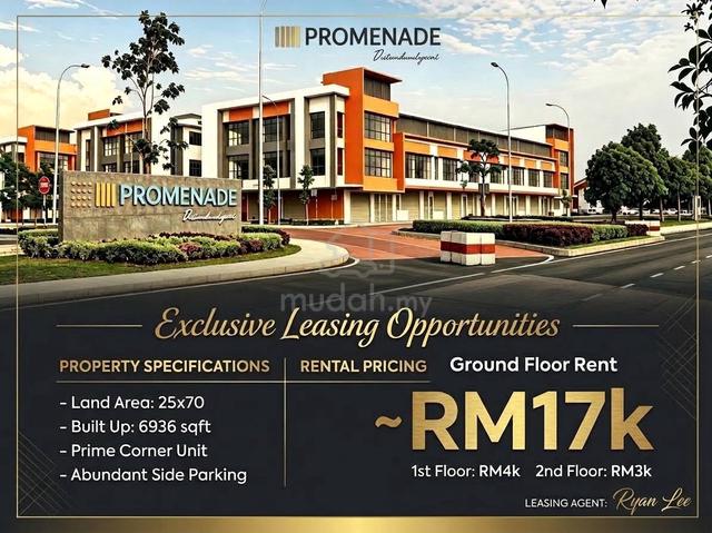 CORNER 6936sf Promenade IJM Rimbayu Shop Office For RENT Extra Parking 1
