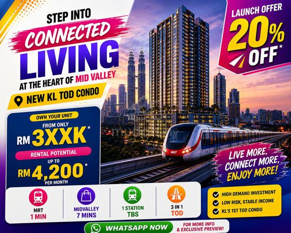 1st New RENTAL Airbnb【 LRT Direct KL Midvalley TBS 】Mth 1.4k Dualkey 1