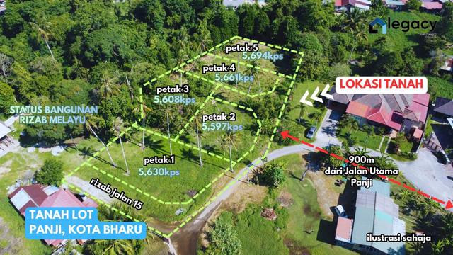 Tanah Lot Panji Kota Bharu 5,608 kps Freehold 1