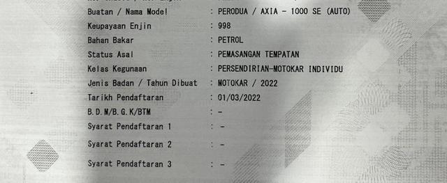 2022 Perodua AXIA 1.0 SE (A) [SERVICE PERODUA] - 2
