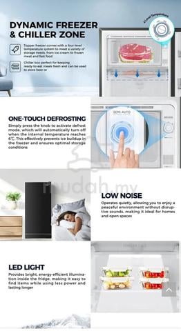 1 pintu peti ais / Fridge (ada brand warranty) - photo 3 of 4