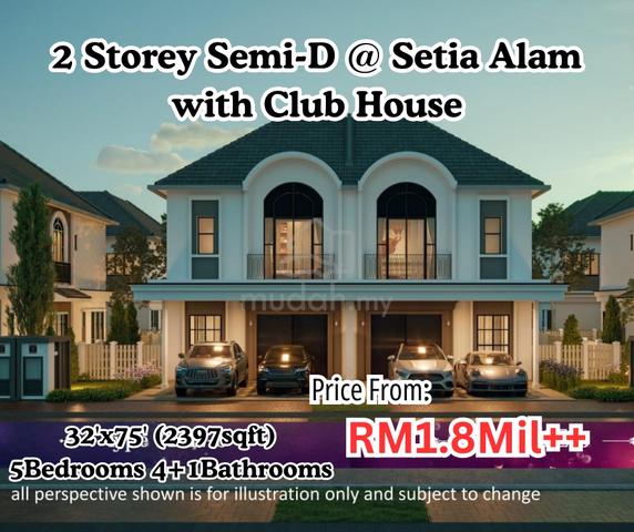 New 2 Storey Semi D in Setia Alam 1