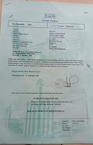 Tanah lot banglo untuk dijual di Tanah Merah Kelantan 1