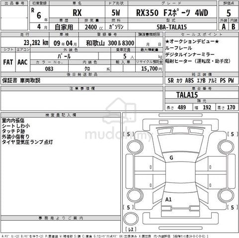 2024 Lexus RX350 2.4 F SPORT (A) Grade 5A - 2