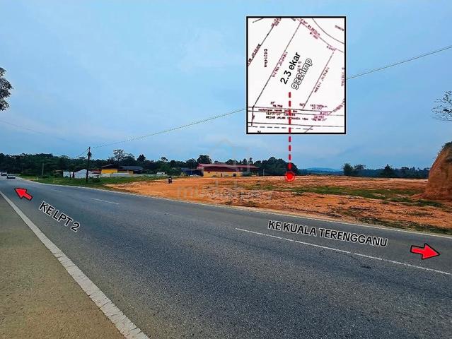 Tanah CANTIK 2.3EKAR TEPI JALAN UTAMA KG TIRUK MUKIM SERADA K.TRG 1