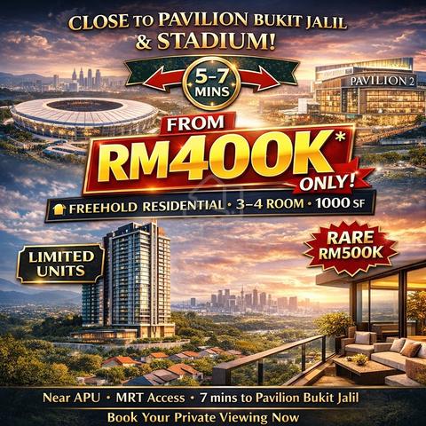 FREEHOLD 4 R @ 5 Min Pavilion 2 | Near MRT Link Puchong - Big Balcony 1