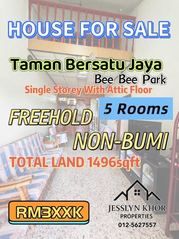 Single Storey Terrace + Attic Floor at Taman Bersatu Jaya Bee Bee Park 1