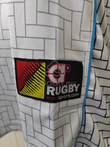 ITEM BARU_Jersi Ragbi ARORA size L White_Light Blu - photo 5 of 6