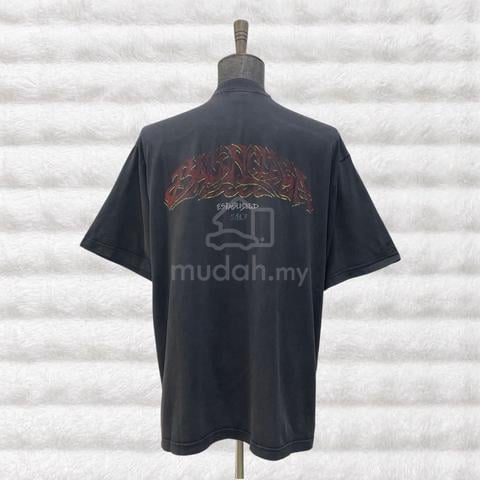 Balenciaga Graphic Print Offshore Washed Grey Tee - photo 2 of 5