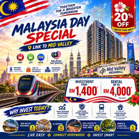 2 In 1 DUAL KEY @ KLCC View Beside LRT/MRT3 Link Mid Valley FURNISHED! 1