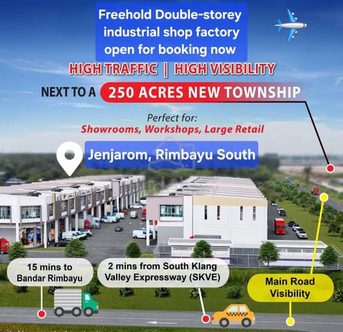 Jenjarom Freehold 2-storey factory, beside Scientex hub 1