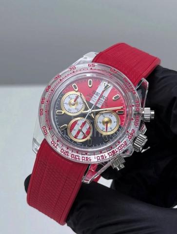 Custom S. Mod 39mm Racing Red Clear Plastic - photo 2 of 6