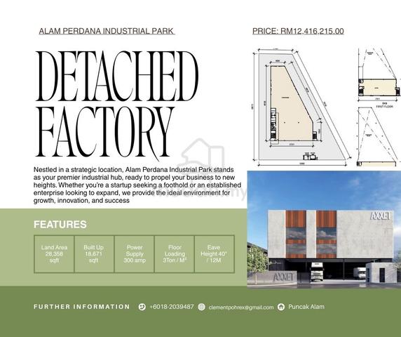 Detached Factory At Alam Perdana Industrial Park At Puncak Alam 1