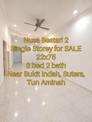For Sale Single Storey Nusa Bestari 2 near Bukit Indah, Sutera, TUTA 1