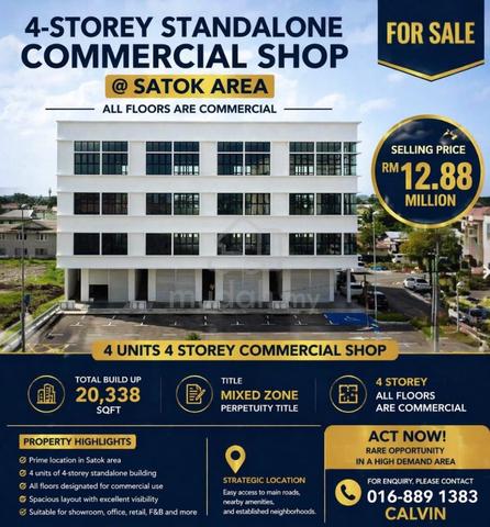 4 Units 4 Storey Standalone Building Shop @ Satok Area, Kulas, Kuching 1
