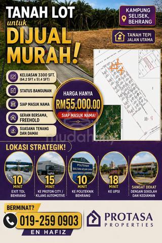 Tanah Lot Banglo Di Behrang untuk dijual 1