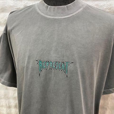 Represent Rock Washed Grey Tee with gothic logo - photo 3 of 5