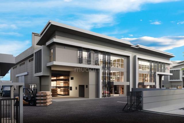 Adjoining two‑unit semi‑detached factory at Bukit Minyak 1