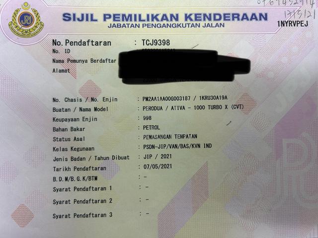 2021 Perodua ATIVA 1.0 X SPEC(A)NO PROCESSING FEES - 2