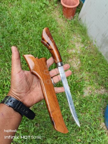 Simple Knives Acacia Wood Custom Pisau Lapah - photo 2 of 4
