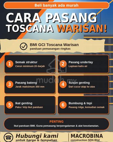 genting tanah liat berkualiti untuk dijual semabok - photo 3 of 3
