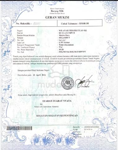 2.744 Acress Freehold Zon Residential Land In Desa Parkcity, Kuala Lum 1