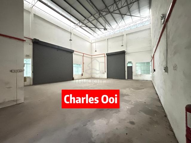 1.5 Storey Semi-D Light Industry Rent | Fully Extention | Sungai Lokan 1