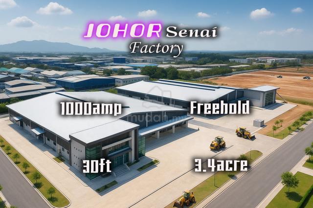 Senai Industrial Park Johor 3.47acre Freehold Factory 1000amp 30ft 1
