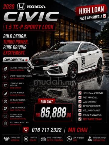 2020 Honda CIVIC 1.5 TC-P (A) Honda Service Record - 1