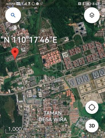 1st Lot land along main road at established area in Kuching city 1