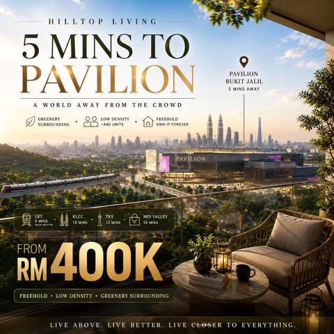 ONLY 1 BLOCK ! Freehold @ 4 R | Big Balcony Yard - Near MRT / Mall 1