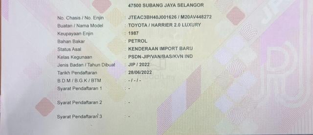 2022 Toyota HARRIER 2.0 LUXURY (A) LOCAL, FSR 19KM - 5