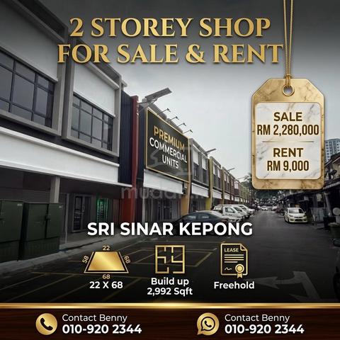 Sinar Avenue Segambut Kepong Shop For Rent 1