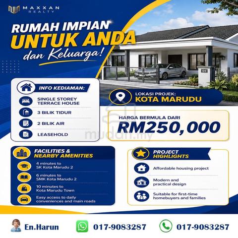 Projek Baru 🔥 - Rumah Teres Taman Villa Lestari Kota Marudu 1