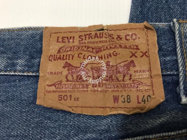 Levi´s 501 XX Jeans 38x34 Button Fly Medium Wash VTG Made In USA