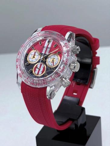 Custom S. Mod 39mm Racing Red Clear Plastic - photo 4 of 6