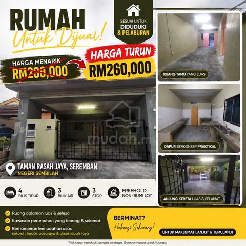 Taman Rasah Jaya|Terrace 1.5 Storey|Freehold. Non Bumi. Open Facing 1