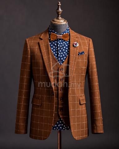 Bespoke Designer 3-Piece Suit + ASOS Brown Shoes | - photo 6 of 6
