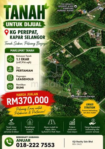 Tanah Pertanian Kampung Perepat , Kapar , Selangor 1