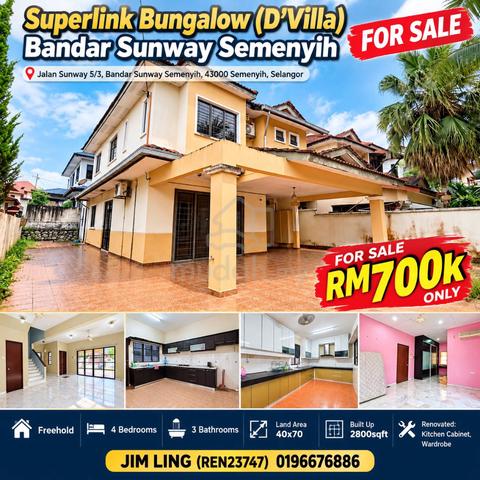 Superlink Bungalow (D'villa) Bandar Sunway Semenyih 1