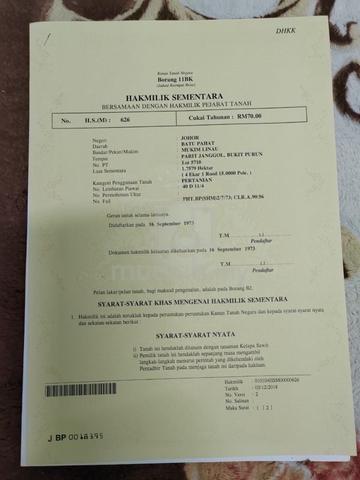 Johor Batu Pahat Agricultural Freehold Land For Sale 1