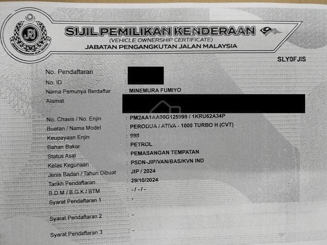 2024 Perodua ATIVA 1.0 H [7,000km ] Japaness owner - 2