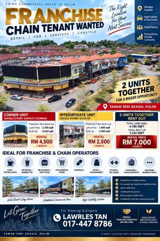 FRANCHISE / CHAIN TENANT WANTED | RETAIL SPACE For Rent 1