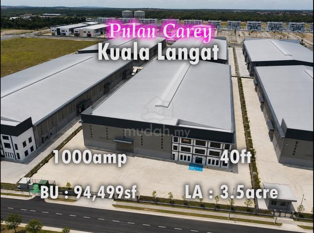 Pulau Carey Island Pulau Indah 3.5acre Factory Warehouse 1000amp 40ft 1