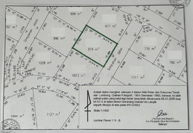 Bungalow land Bandar Bukit Mahkota Bangi far from factory near Puteri 1