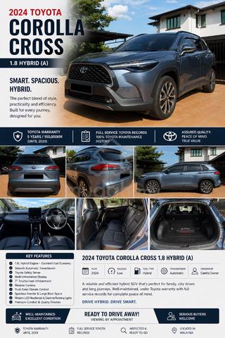 2024 Toyota COROLLA CROSS 1.8 V MY21 XG10 (A) - 2